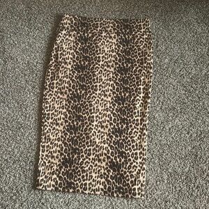 Leopard Print Pencil Skirt